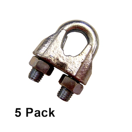Us Cargo Control 1" Zinc Plated Malleable Wire Rope Clip (5 pack) MWRC1-5PK
